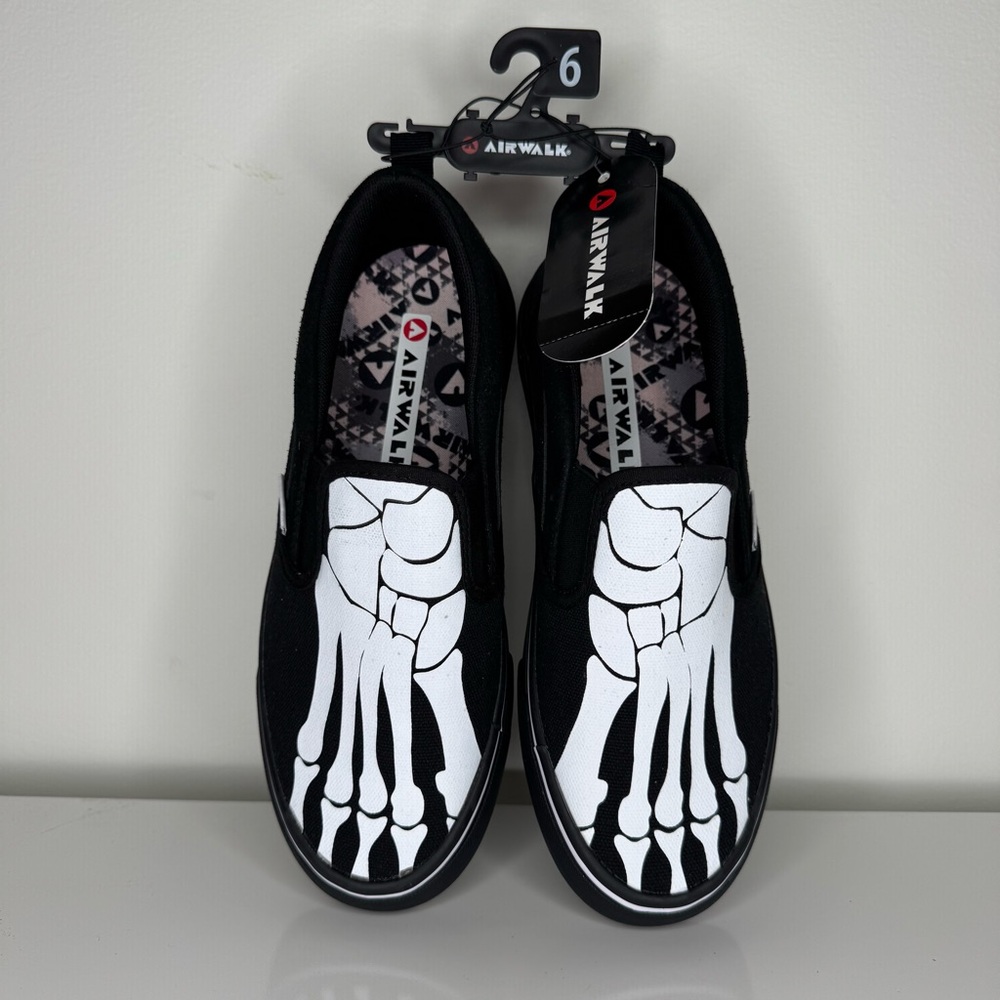 Airwalk Black and White Skeleton Sneakers